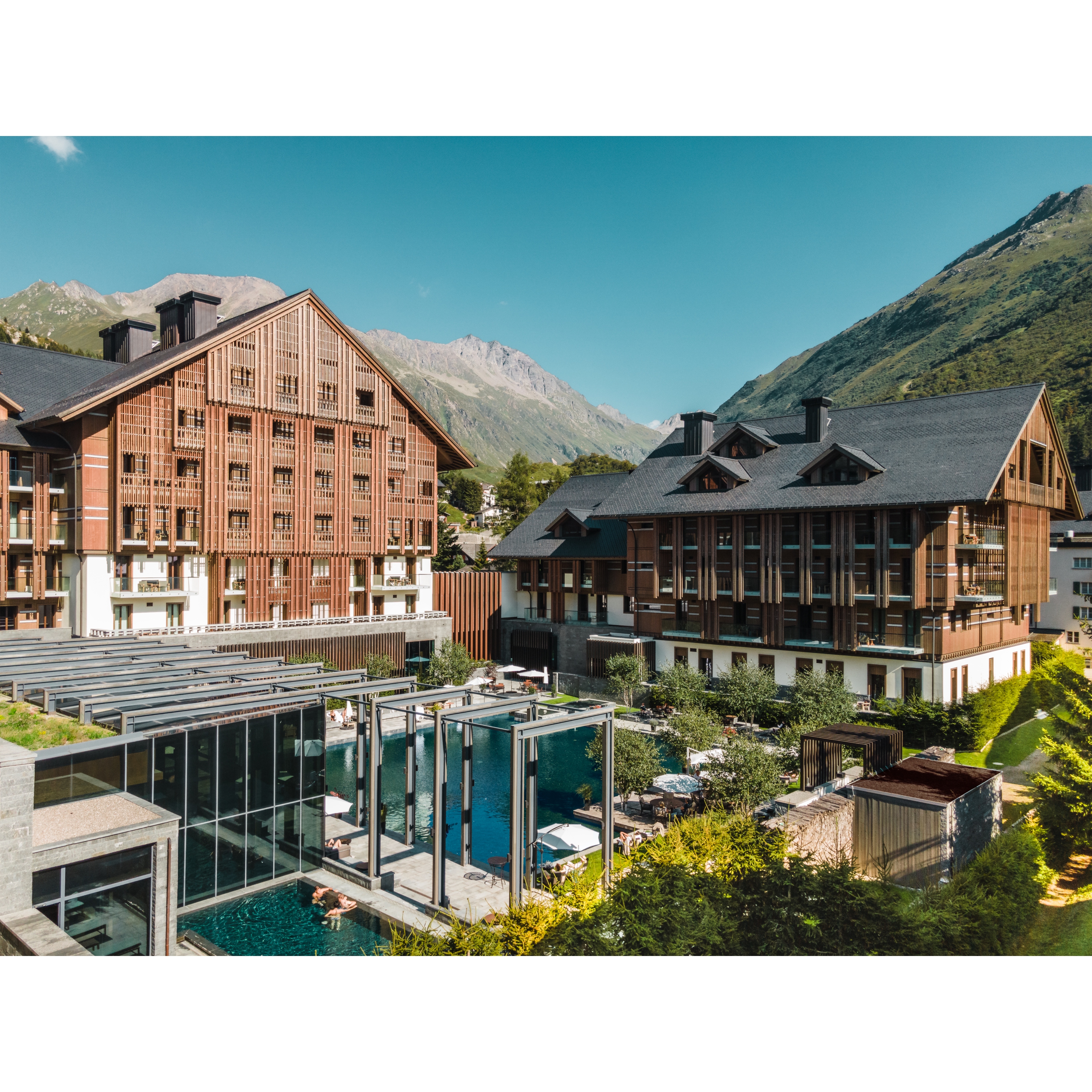 The Chedi Andermatt Courtyard Overview