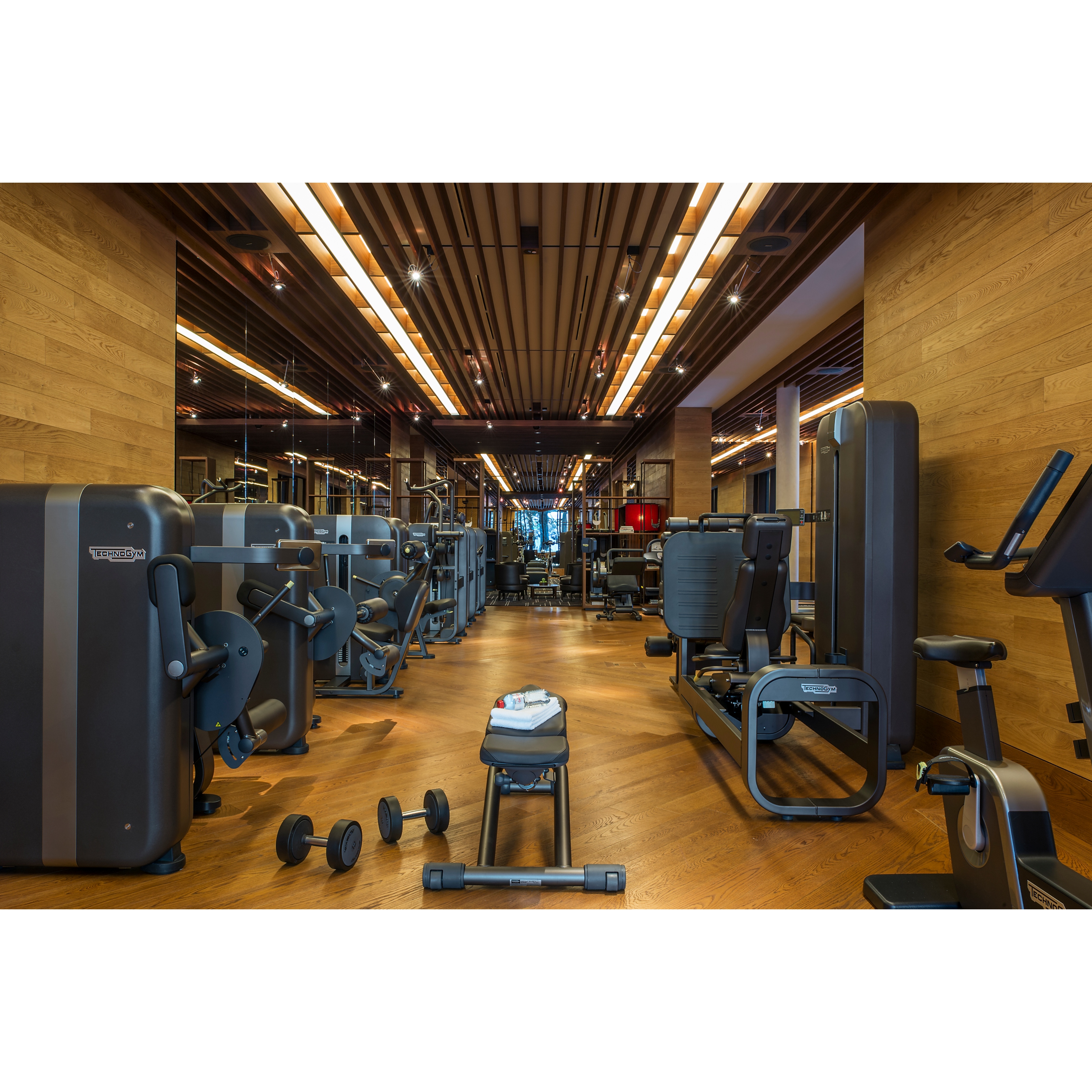 Modern Fitness Center Equipment At Chedi Andrematt 