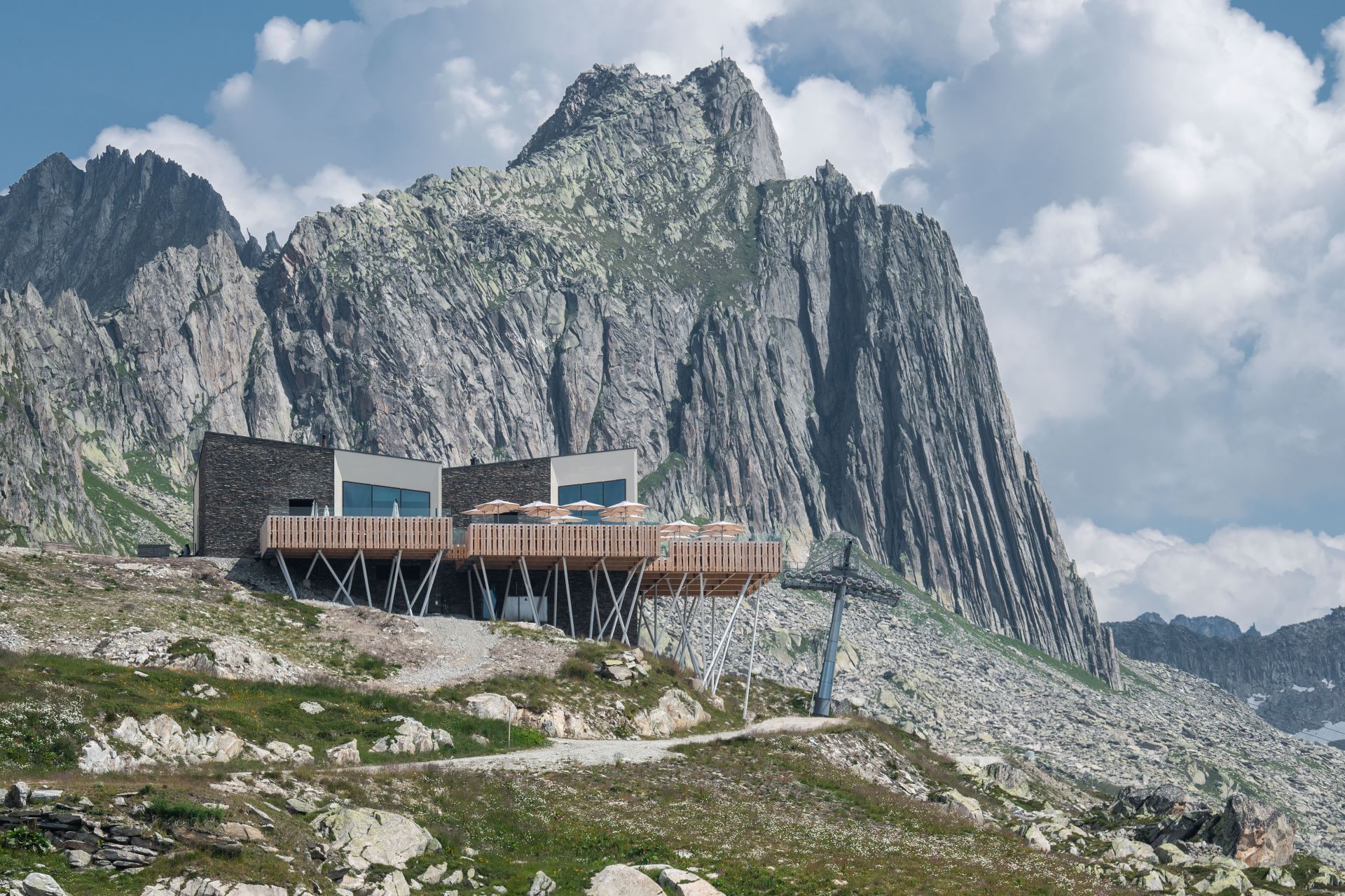 A Building On A Mountain